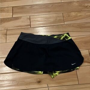 Women's Black and Yellow Nike Skirt